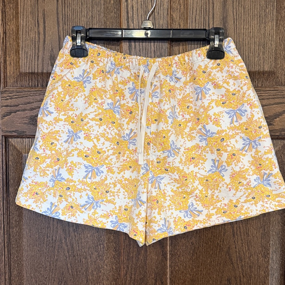 Paul & Joe Yellow and Blue Floral Patterned Shorts size medium